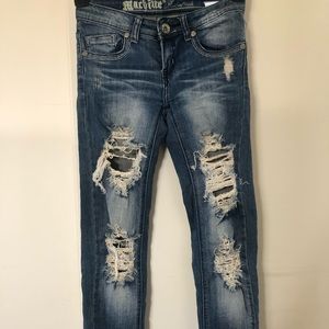 Machine Ripped Jeans